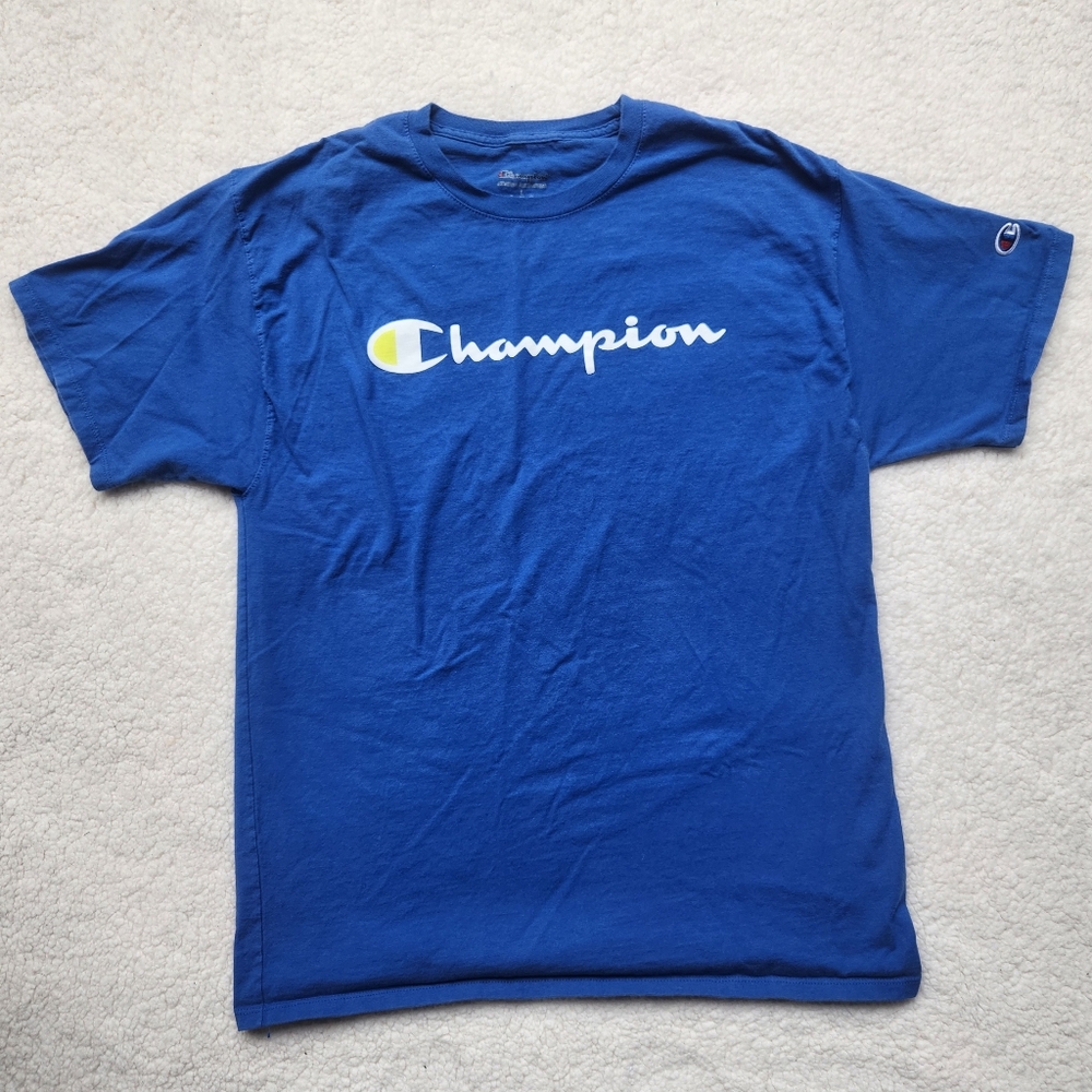 Men's Blue Champion Tshirt Size Large